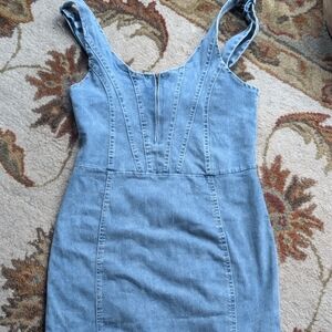 Stylish Denim Midi Dress